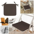 thumbnail image 1 of Cozival Square Strap Garden Chair Seat Cushion - Thickened Tie-On Pad for Patio & Dining Stools - Non-Slip & Comfortable for Long Sitting - Outdoor & Indoor Versatile Use, Thick Tie on Pad, Coffee, 1 of 5