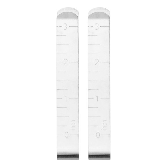 Cozival Stainless Steel Sewing Clips with Measurement Ruler, 3 Inch Hemming Clips for Fabric Quilting, Pin-Free Metal Clips for Garment DIY Crafts(2PC)