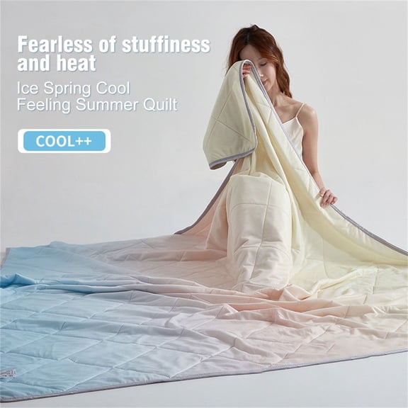Cozival Summer Blanket, Queen Size Cooling Blanket - 200X230Cm Airy Bamboo Fiber Quilt for Hot Nights, Temperature Regulating & Moisture Absorbing - Hotel Quality, Cooling Summer Quilt, F