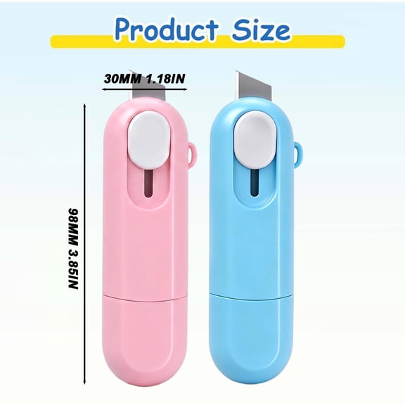 Cozival Thermal Paper Eraser Pen, 2-in-1 Water-Based Privacy Protection Marker with Mini Box Cutter for Receipts Shipping Labels, Portable Identity Theft Prevention Tool