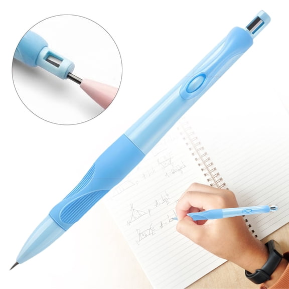 Cozival Thick Mechanical Pencil, 2.0mm Lead Correction Grip Pencil with Built-In Sharpener, for Office and Home, Multicolor