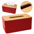 thumbnail image 1 of Cozival Tissue Holder, Tissue Box Cover - Design for Bathroom, Bedroom & Dining Table, Fits Standard Tissue Boxes, Bathroom Counter Organizer, Red, 1 of 6