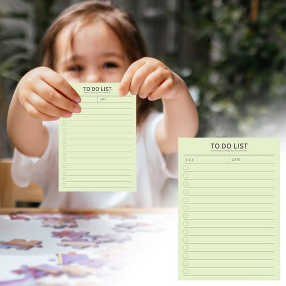 Cozival To Do List Notepad, Undated Daily Checklist Memo Pad with 50 Tear-Off Sheets, for Office and Home, Light Green