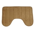 thumbnail image 1 of Cozival Toilet Rug, U-Shaped Contour Bathroom Rug Set, Plush Pile with Non-Slip Backing for Toilet And Floor, Absorbent And Soft, Machine Washable, 16X24 Inch, Bathroom Rug Set, Khaki, 1 of 2