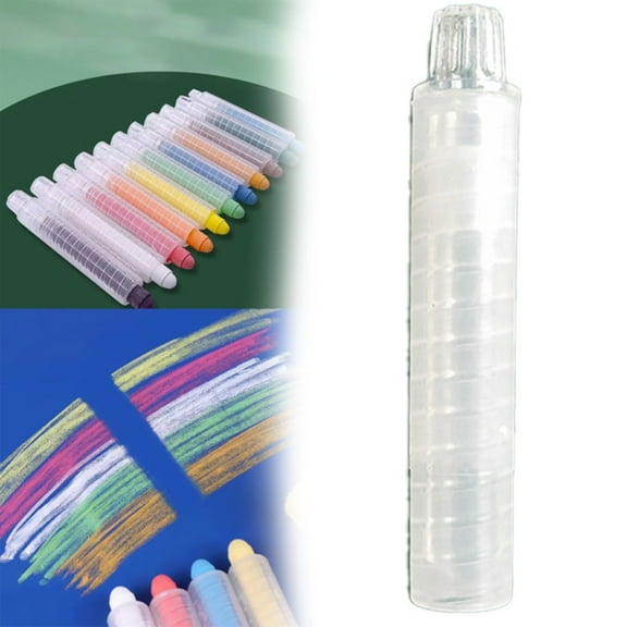 Cozival Transparent Chalk Holder, Plastic Adjustable Chalk Clip with Protective Case, for Office and Home, Clear