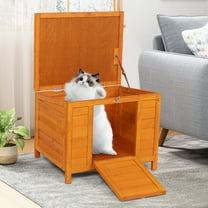 Coziwow 24" Wooden Cat House Rabbit Hutch Small Dog Pet Cage Indoor&Outdoor
