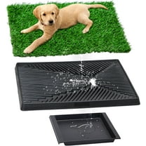 Coziwow 25" x 20" Artificial Grass Puppy Dog Pee Pad Pet Potty Training Toilet W/Tray Indoor Outdoor