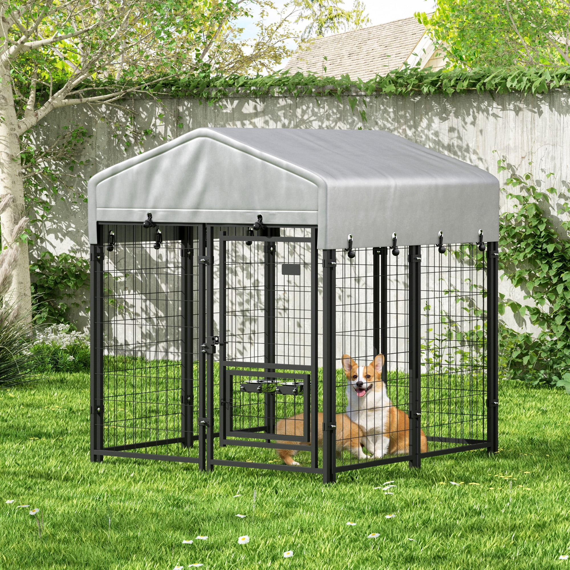 Coziwow 4 x 4 x 4.6 ft Outdoor Dog Kennel Large Pe