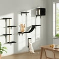 thumbnail image 1 of Coziwow 5 Pcs Wall Mounted Cat Tree Climb Furniture Set for Cat Play & Fun - Black, 1 of 9