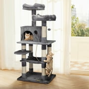 Coziwow 58-in Cat Tree & Condo Scratching Post Tower, Gray