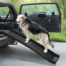 Coziwow 62" Bi-fold Portable Dog Ramp for Large Pet Trunk Back Seat Ladder Step Car SUV