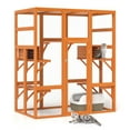 thumbnail image 1 of Coziwow Cat Enclosure Cat House Catio Small Animal Playpen Outdoor, Orange, 1 of 10