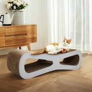 Coziwow Cat Scratching Pad Cardboard Post, Jumbo Cat Scratcher Lounge House with Catnip