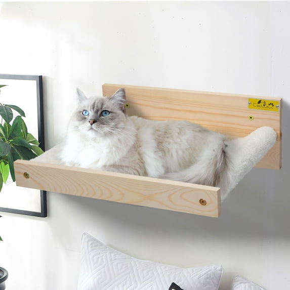 Coziwow Cat Window Bed Hammock, Wall Mounted Perch Furniture, White