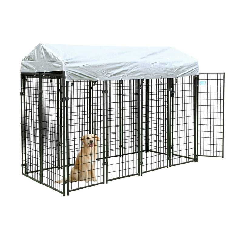 Coziwow Outdoor Large Dog Kennel Dog Cage Black Walmart