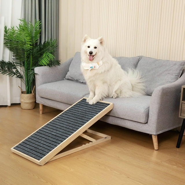 Coziwow Adjustable Pet Ramp for Medium to Large Dogs, Folding Stair
