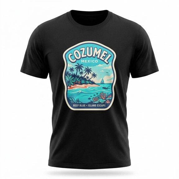 Cozumel Mexico Reef Blue Graphic T-Shirt Unisex Travel Tee