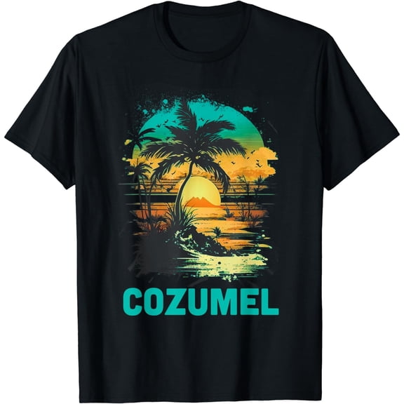 Cozumel Mexico Tropical Sunset beach Souvenir Vacation T-Shirt