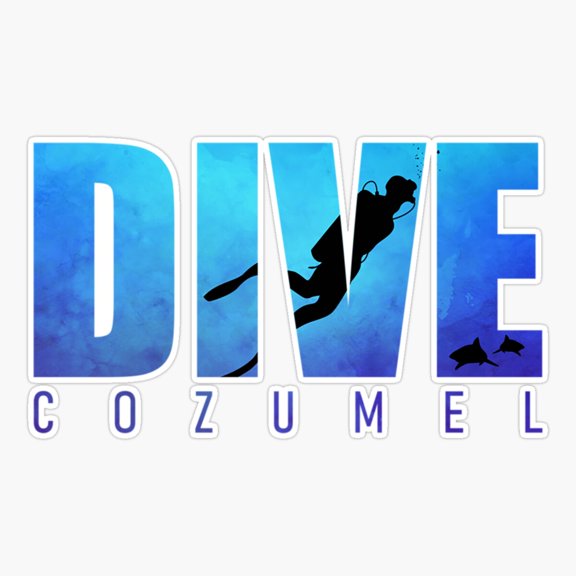 Cozumel S Diving Reef Ocean Sticker