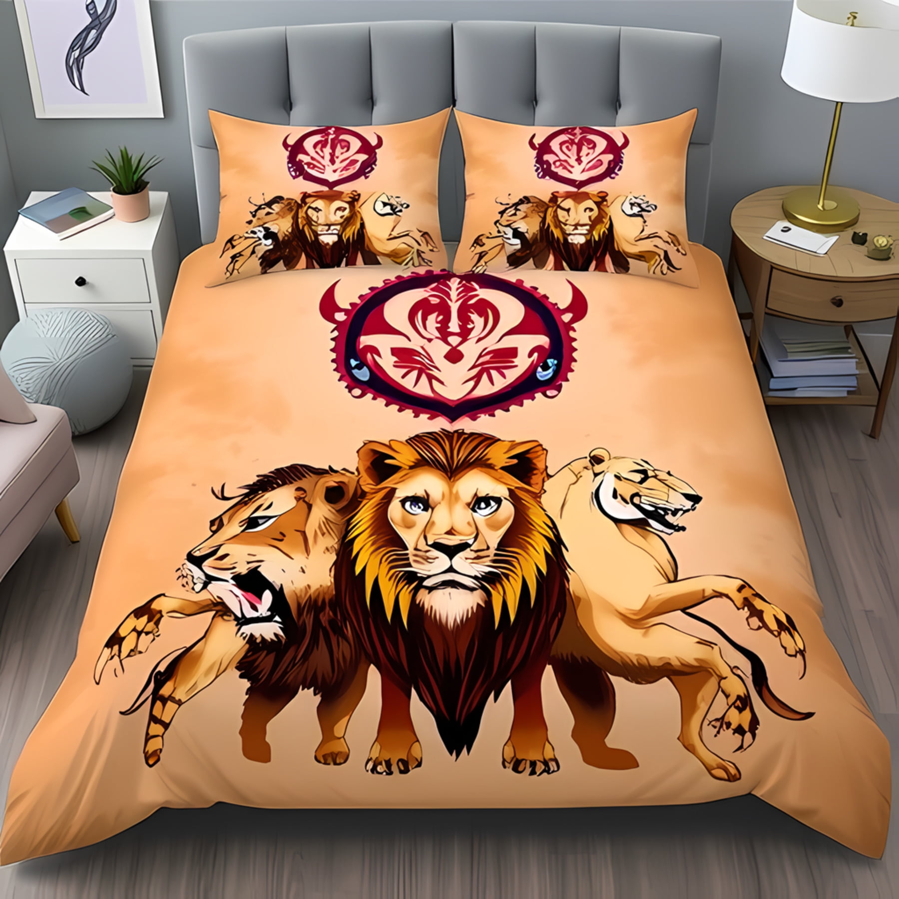 Lion's Library Duvet Cover Set GFTONL4437
