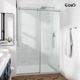 thumbnail image 1 of Cozy 54"x 76" Frameless Single Slide Shower Door 3/8"Tempered Square, 1 of 11