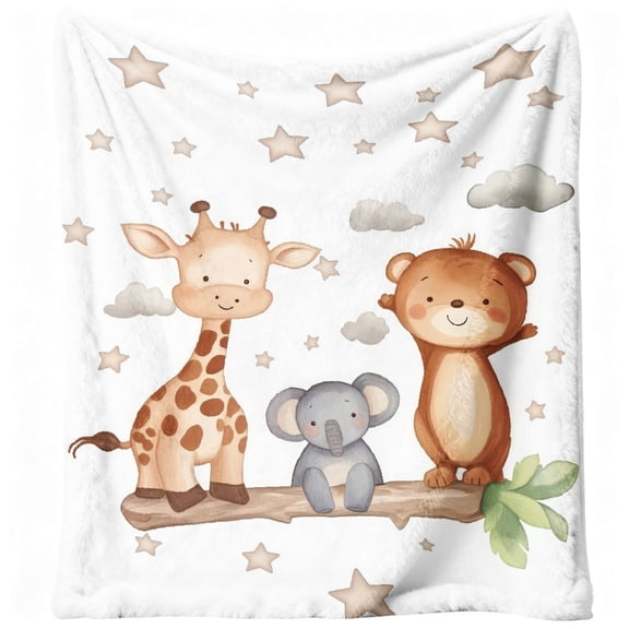 Cozy Animal-Themed Throw Blanket for Naps, Camping & Travel - Soft Flannel Bedspread with Cute, Lamb & Patterns Bedding Gift for, Pets