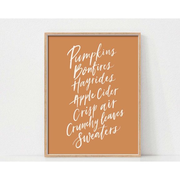 Cozy Autumn Art, Fall Decor, Fall Color Palette Rustic Fall Farmhouse Autumn Autumn Wall Art Wall Art, Modern Wall Decor, 12x18 UNFRAMED