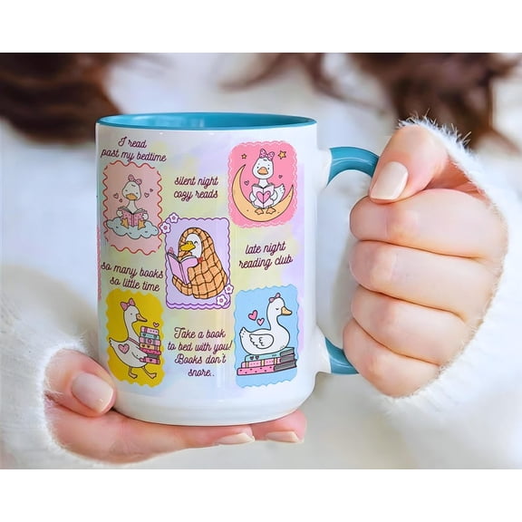 Cozy B1OokiS1H Goose Mug Cute Funny Reading Mug Gift for B1Ook Lovers, B1Ook Club Gir1ls, Cozy Night Readers