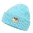 thumbnail image 1 of Cozy Baby Knit Beanie with Fold-Up Ear Flap Design, Soft Warm Winter Hat for Newborns, Infants, and Toddlers, Cold Weather Protection for Boys and Girls-Blue, 1 of 6