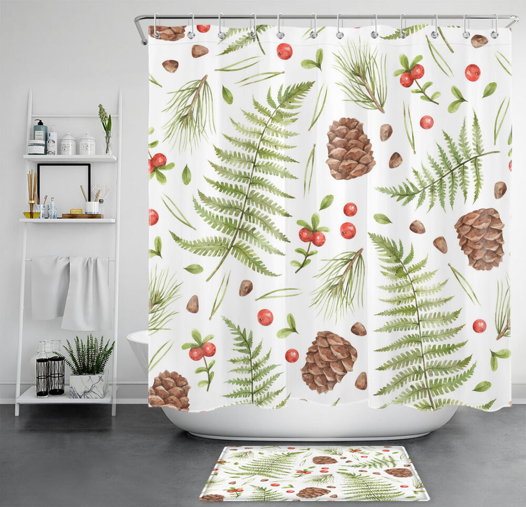 Cozy Bathroom Ambiance Winter Wonderland Shower Curtain