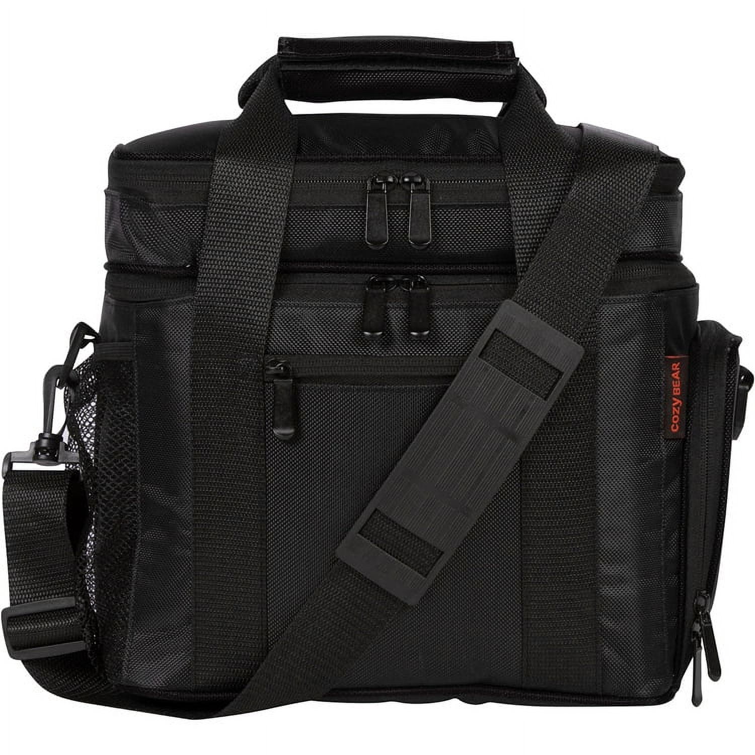 Cozy Bear Insulated Cooler Lunch Bag Multiple Large Storage Pockets 1680D Oxford Polyester Lunch