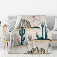 thumbnail image 1 of Cozy Bed Blanket Arizona Summer Cactus On Desert Super Soft Throw Flannel Blanket Couch Sofa Bed for Kids Men Women 40"x30", 1 of 4
