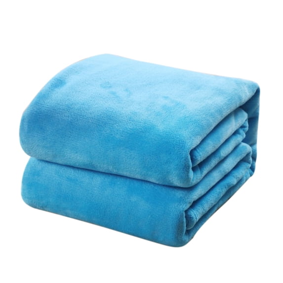 Cozy Blanket, Plush Flannel Blanket, Warm Solid Throw Rug - Super Soft Microplush Fleece Blanket, Anti-Static Lightweight Bedding for Sofa Couch Living Room, All-Season Warmth Home Decor,Sky Blue