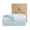 thumbnail image 1 of Cozy Bliss Dual-Sided Cooling Comforter Breathable Cooling Blanket Summer Quilt for Night Sweats, Cool Blue (90*90), 1 of 6