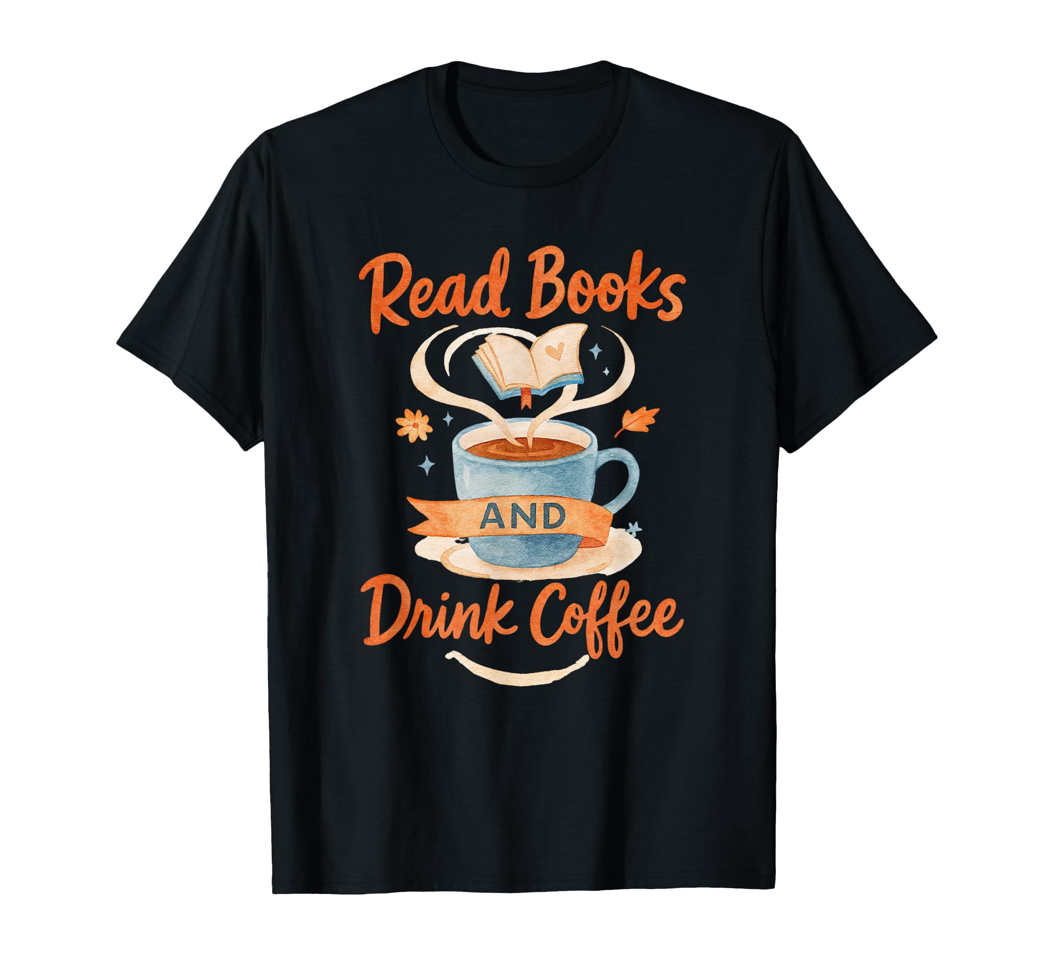 Cozy Book Lover T-Shirt with Colorful Coffee and Book Design for ...