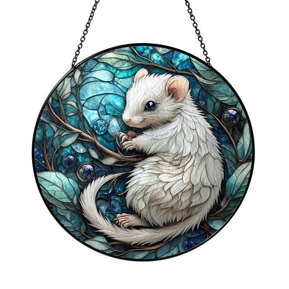 Cozy Book Nook Window Suncatcher, Faux Glass Floral Panel for Cottagecore Rooms and Gift Ideas