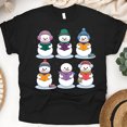thumbnail image 1 of Cozy Book Snowman Shirt | Reading Holiday T-Shirt for Bookworms, Black, Size S, 1 of 6