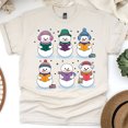 thumbnail image 1 of Cozy Book Snowman Shirt | Reading Holiday T-Shirt for Bookworms, Natural, Size M, 1 of 6