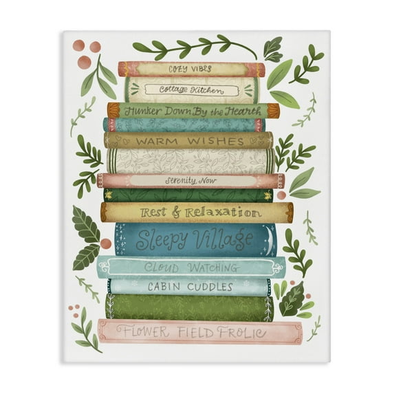 Stupell Industries Cozy Books At The Cottage Canvas Wall Art, design by Giao Williams, 48 x 36