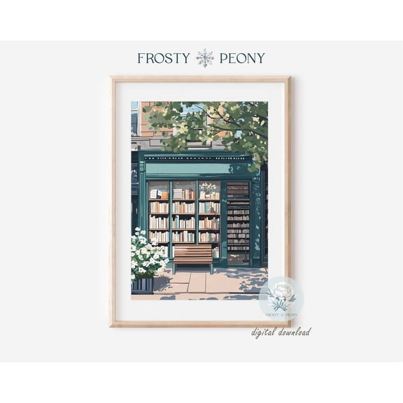 Cozy Bookstore Art Print, Peaceful Reading Corner Wall Art, Vintage Library Art, Wall Art, Modern Wall Decor, 24x36 UNFRAMED