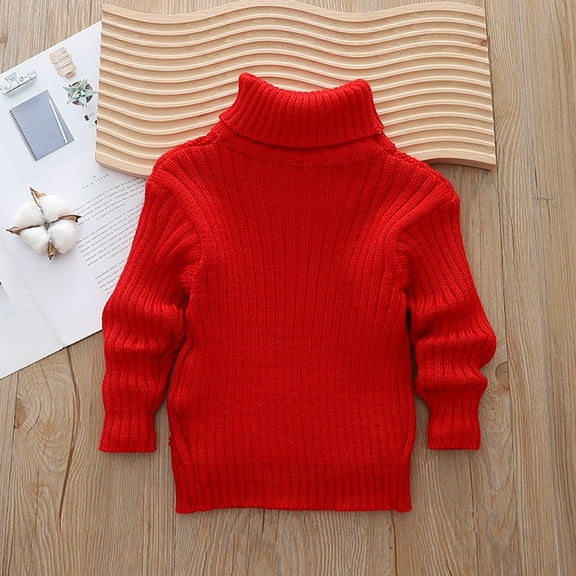 Cozy Boys Knitted Sweater Soft Round Neck Pullover Top for Fall and Winter Seasons Comfortable Casual Wear