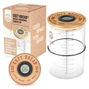 Cozy Bread  Digital Sourdough Starter Jar   34oz Glass Fermentation Jar with Digital Temperature & Humidity Sensor | Perfect for Growing Sourdough Starter | USA Brand