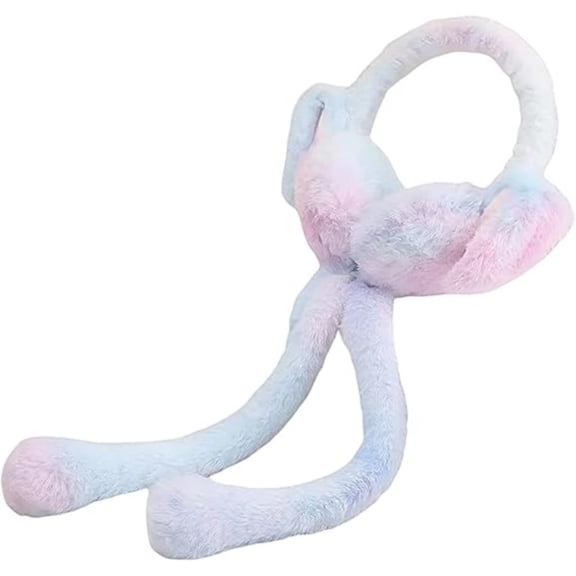 Cozy Bunny Ear Warmer For Kids And Soft Huggable For Comfort And Cute Animal Companion For Sleep And Travel