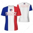 thumbnail image 1 of Sports Mesh T-shirt France Flag For Running Bike Soccer Tennis Football Fitness Tees 3D Printed Custom, 1 of 13
