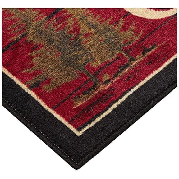 Cozy Cabin CC5268 Welcome to the Cabin Non Skid Rug 20"x44" Red