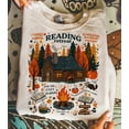 thumbnail image 1 of Cozy Cabin Reading Retreat Shirt, Fall Bookish Shirt, Book Lover Shirt, Autumn Cozy Readers , Fall Reading Shirt, 1 of 5