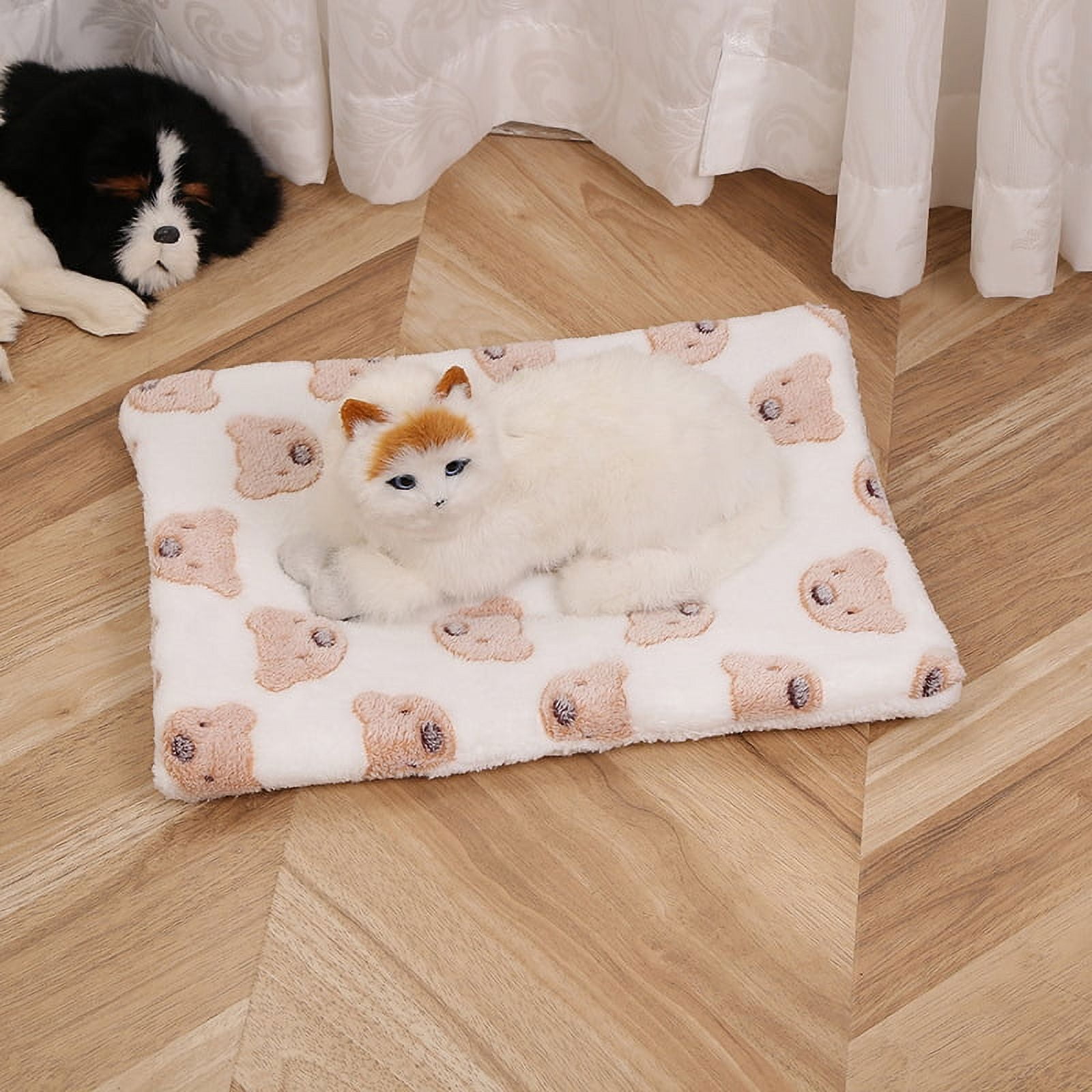 Winter Pet Dog Blanket Warm Soft Cushion Print Flannel Cotton Mattress Cats  Mat Puppy Blanket Bed Pads Dogs Pillow - AliExpress