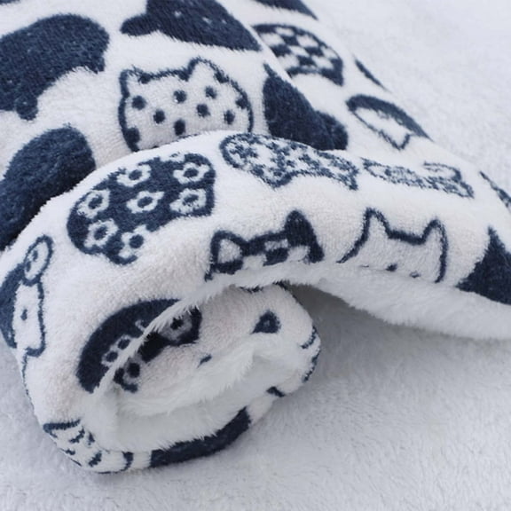 Cozy Calming Cat Blanket, Cat Bed Self Heating Pet Pad, Ultra Soft and Warm Dog Cat Bed Mat Flannel Blanket