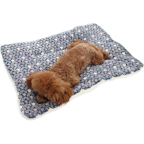 Cozy Calming Cat Blanket Dog Blanket: 5 Sizes Flannel Cloth Self Warming Cat Mat, Ultra Soft Pet Beds for Small Medium Large Pet Dogs, Reversible Fleece Dog Crate Kennel Mat Cat Bed Liner (C, XS)