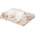 thumbnail image 1 of Cozy Calming Cat Blanket Dog Blanket: 5 Sizes Flannel Cloth Self Warming Cat Mat, Ultra Soft Pet Beds for Small Medium Large Pet Dogs, Reversible Fleece Dog Crate Kennel Mat Cat Bed Liner (A, XS), 1 of 9
